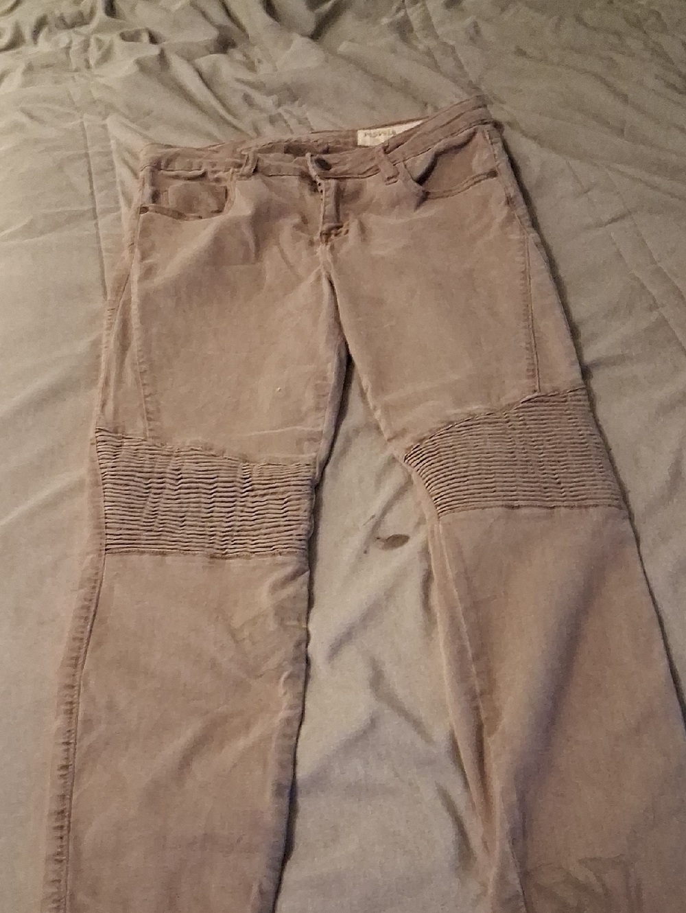 Womens Pistola Risen-Ribbed Size 30 Rose-Taupe Skinny Jeans, Like New